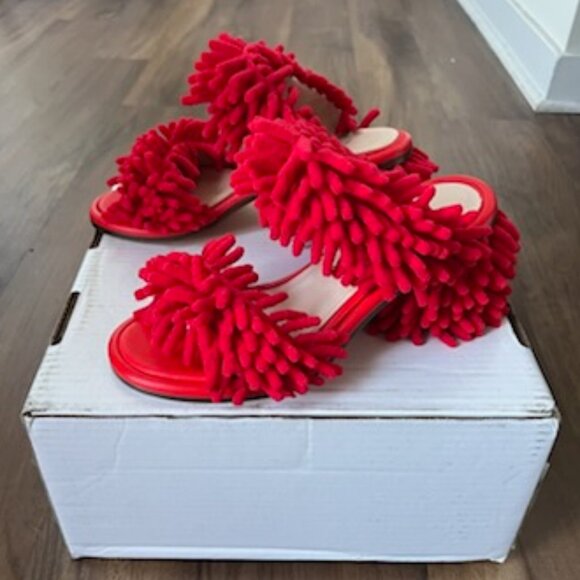 AGL Red Textured mules - Picture 4 of 8